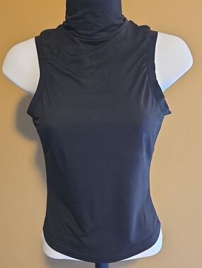 SLEEK Black Sleeveless Mock Neck Tank Top NWT XS